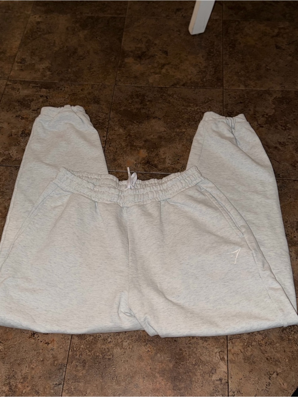 Gymshark Light Gray Heather Fleece Joggers